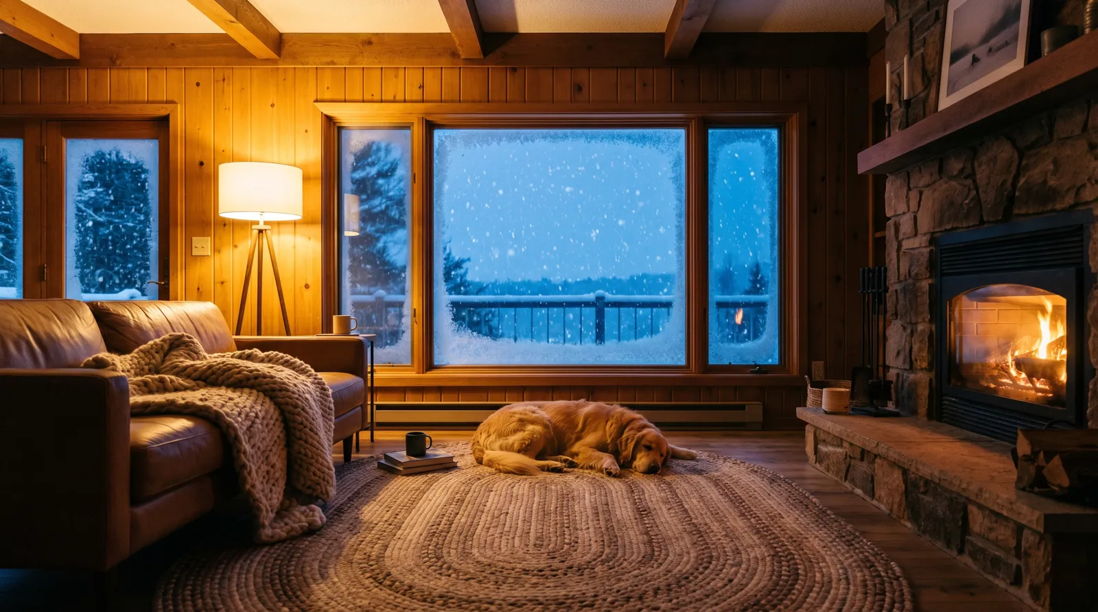 A warm Twin Ports living room in winter