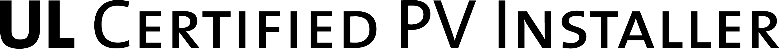 UL Certified PV Installer