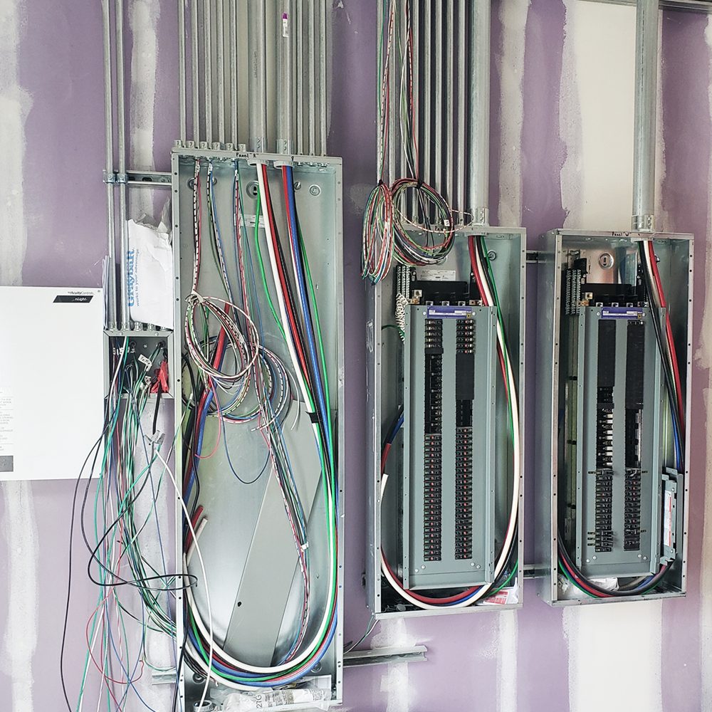 Commercial power distribution panels installed by Benson Electric