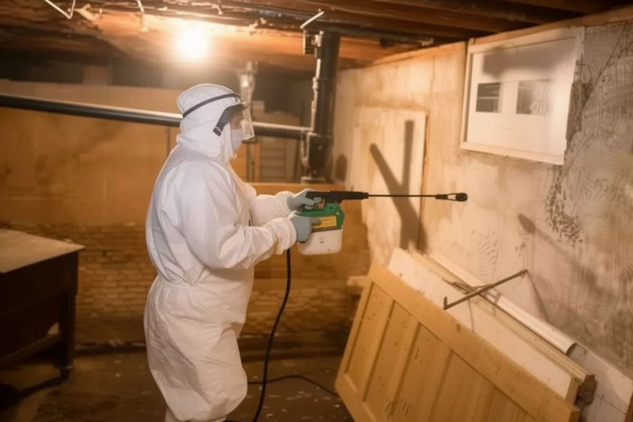 Surface Mold Cleaning by GRC Waterproofing in Middle Georgia
