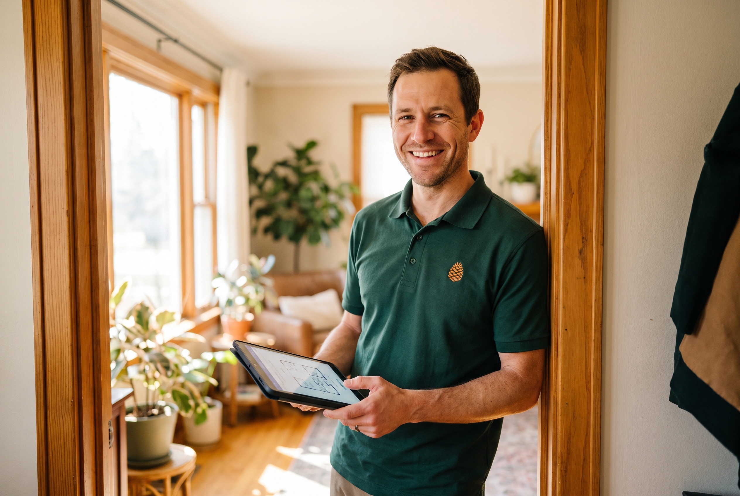 Ironwood Heating & Air technician at a customer's home