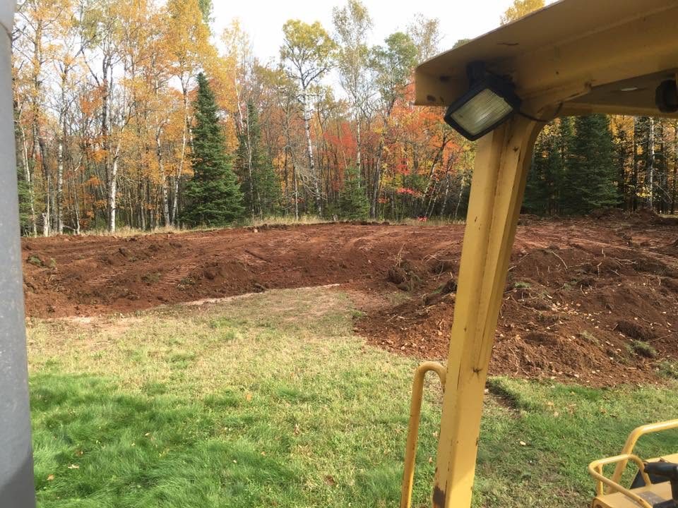 Building site cleared in the fall