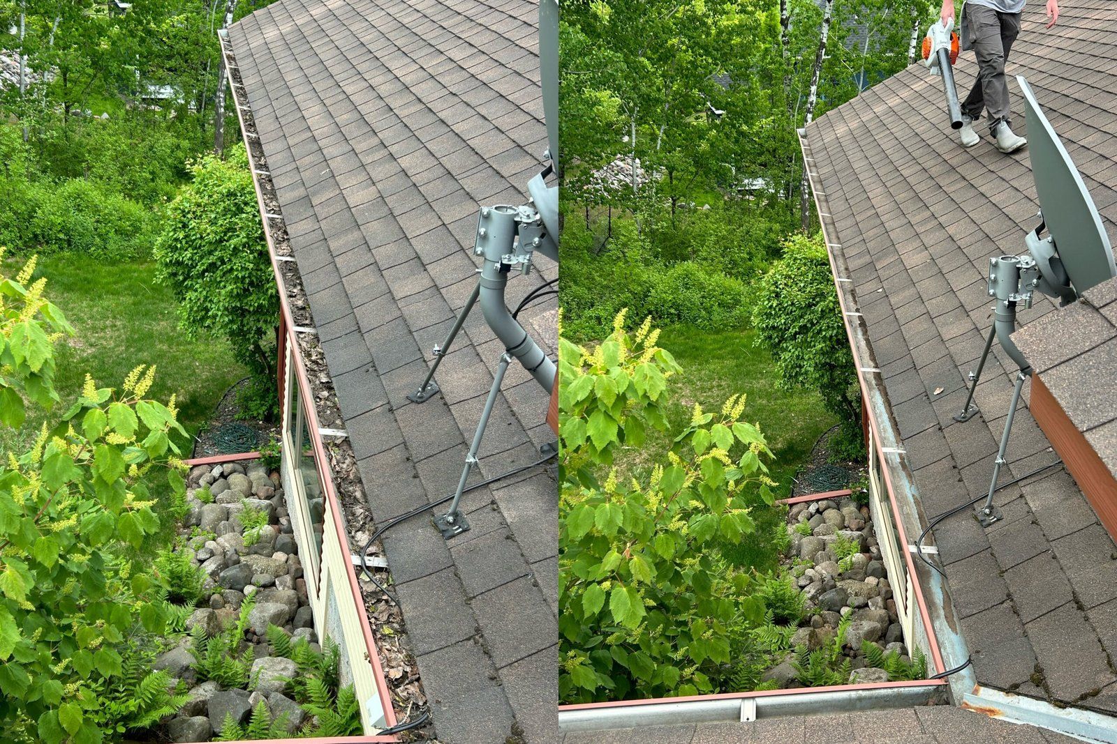 Gutters: before and after