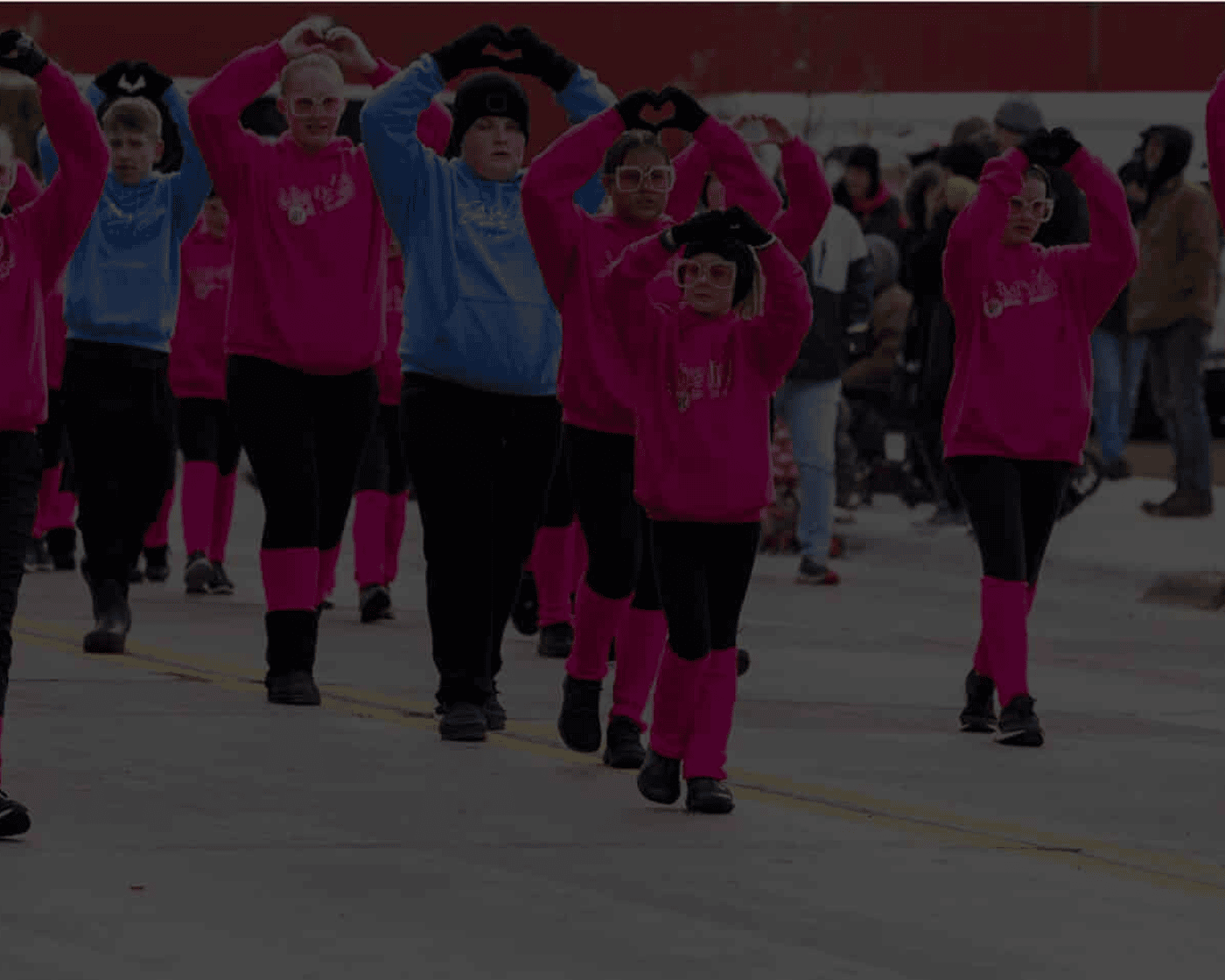 Ensemble dancers in performance