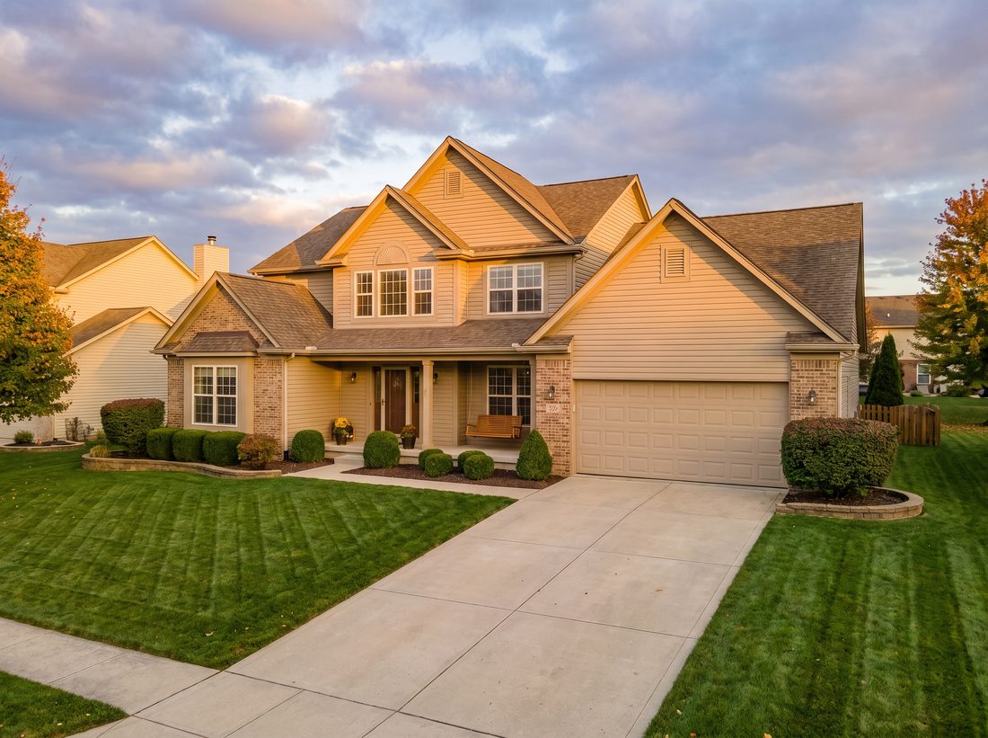 A freshly cleaned, well-maintained home exterior
