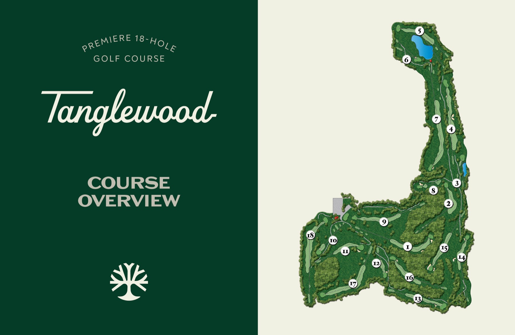 Tanglewood Greens course overview map