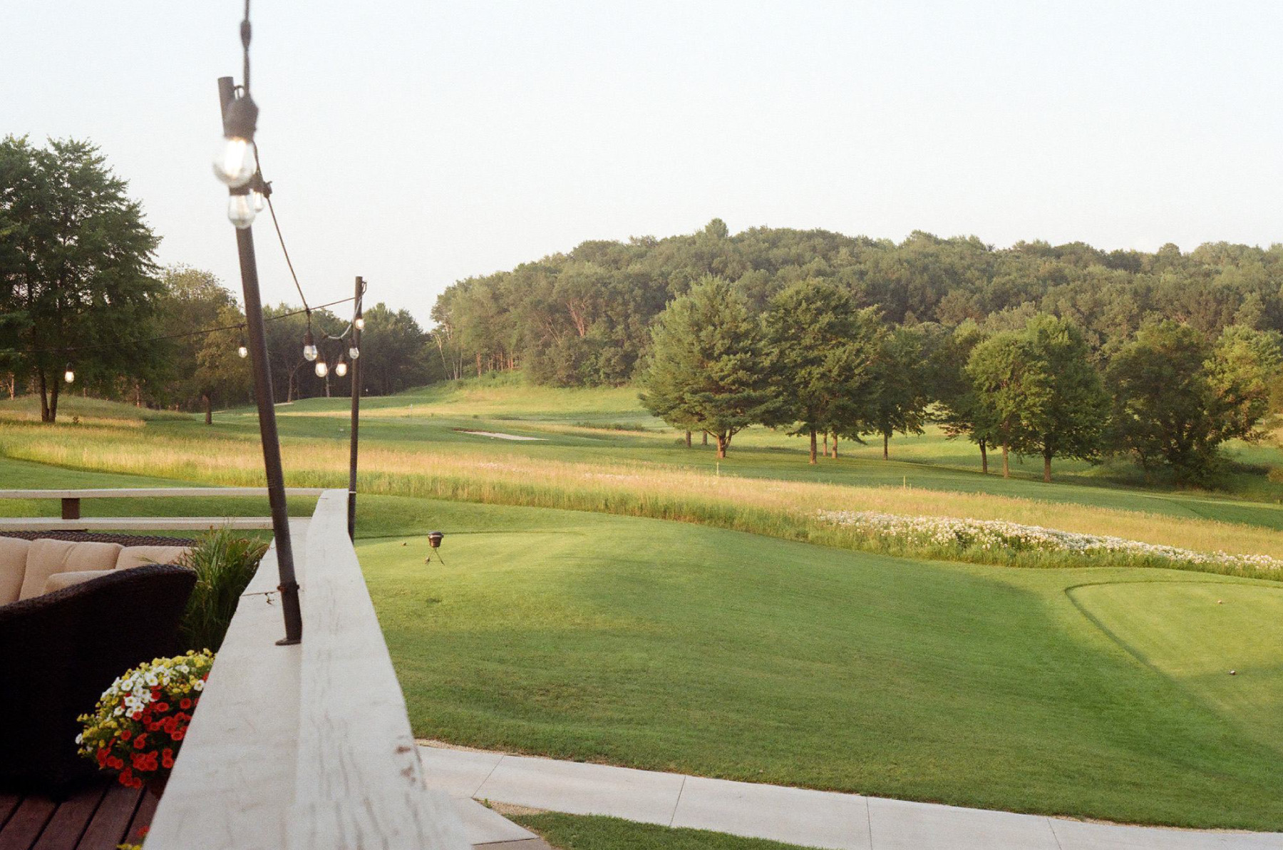 Wood & Vine patio overlooking the course