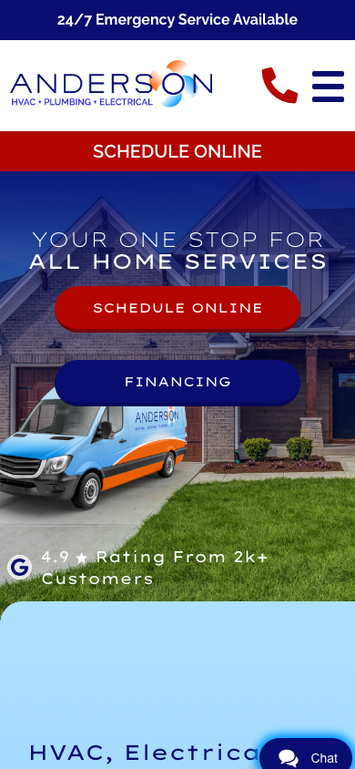 Anderson HVAC mobile fold