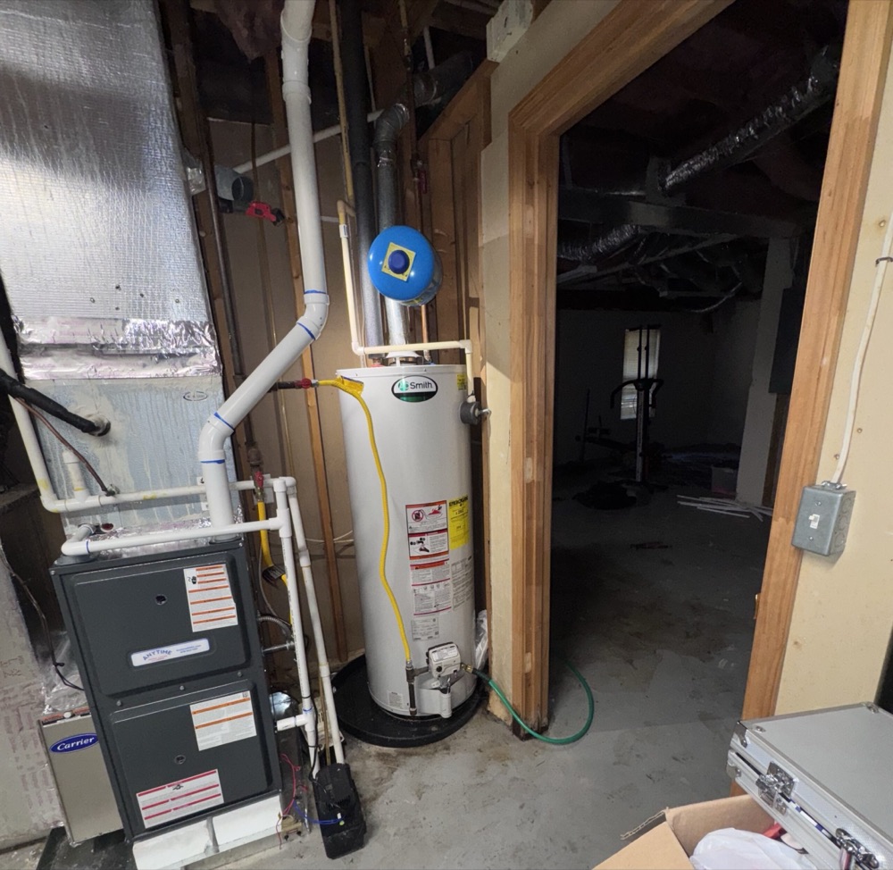 New 50 gallon gas water heater installation